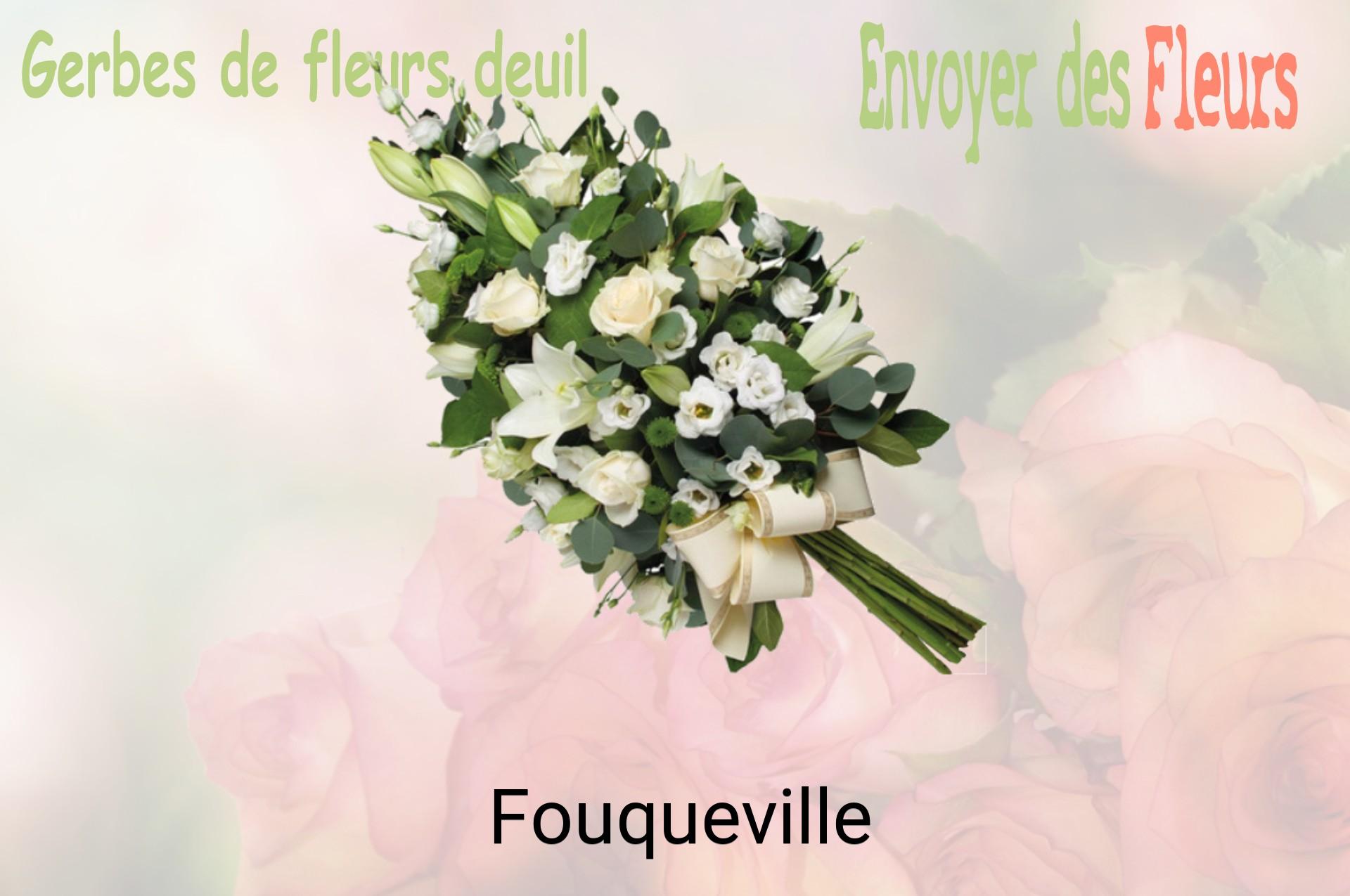 Gerbe de fleurs de deuil livrée à Fouqueville